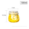 Clasp glass storage bottle The kitchen holds bottles Transparent sealed tank Modern simplicity Storage tank